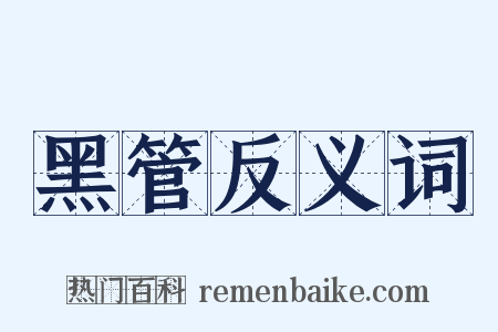 黑管反义词是什么意思的图片